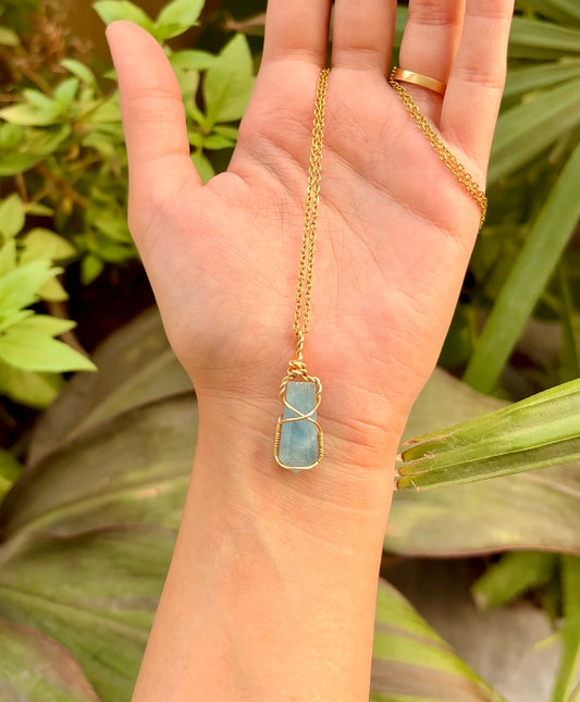 Ocean Blue Fluorite Pendant