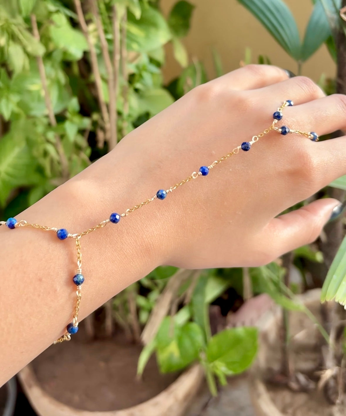 Lapis Lazuli Ring Bracelet