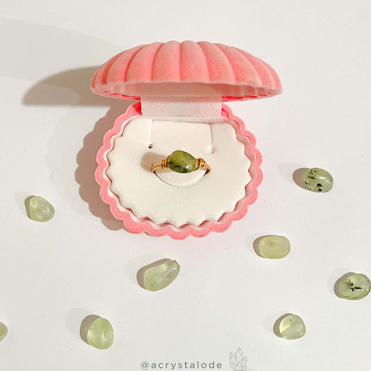 Prehnite Crystal Ring