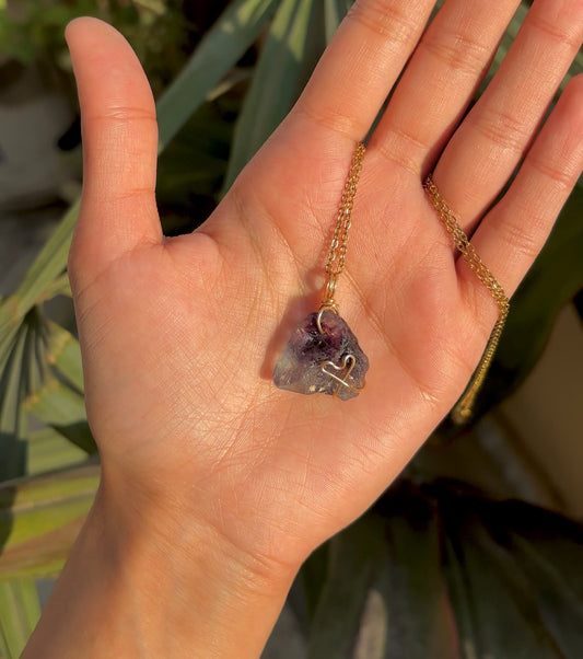 Raw Fluorite Pendant