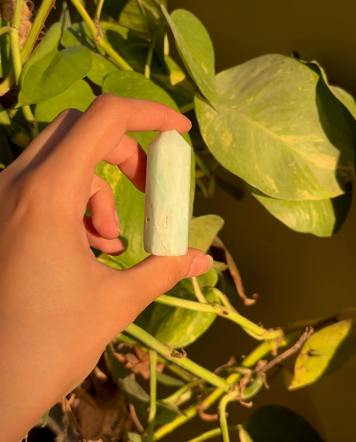 Small Blue Aragonite Tower