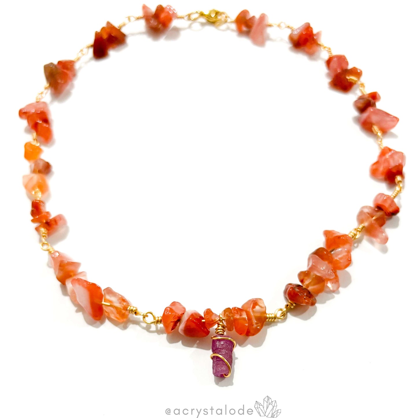 Agate x Ruby Choker Necklace