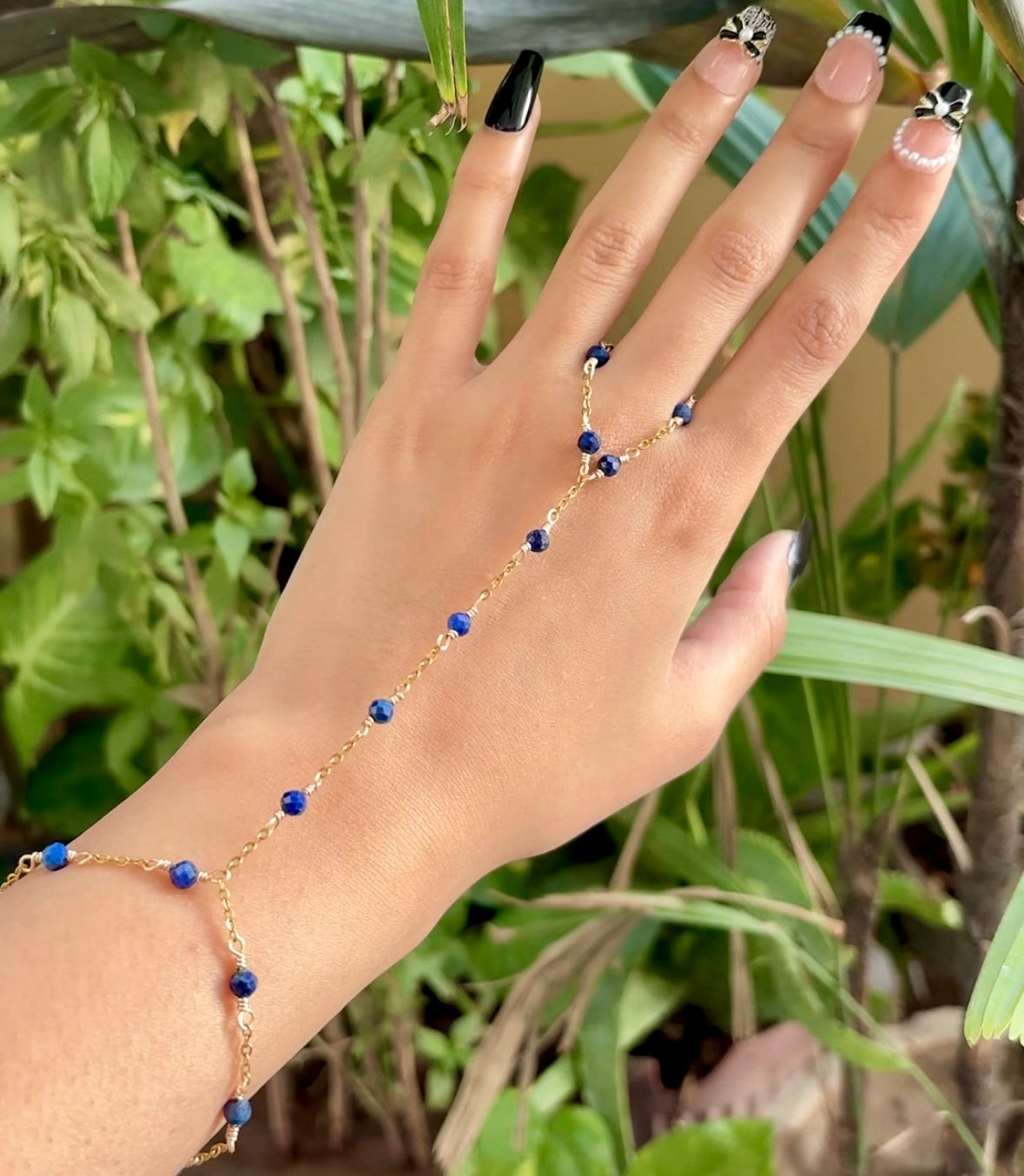 Lapis Lazuli Ring Bracelet