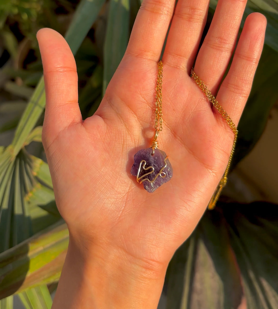 Raw Amethyst Pendant