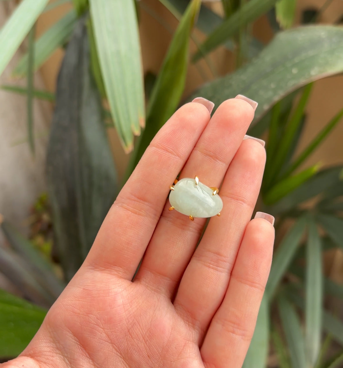 Aquamarine Crystal Ring