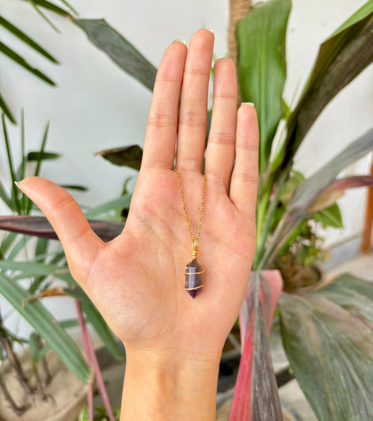 Amethyst Wire Wrapped Pendant