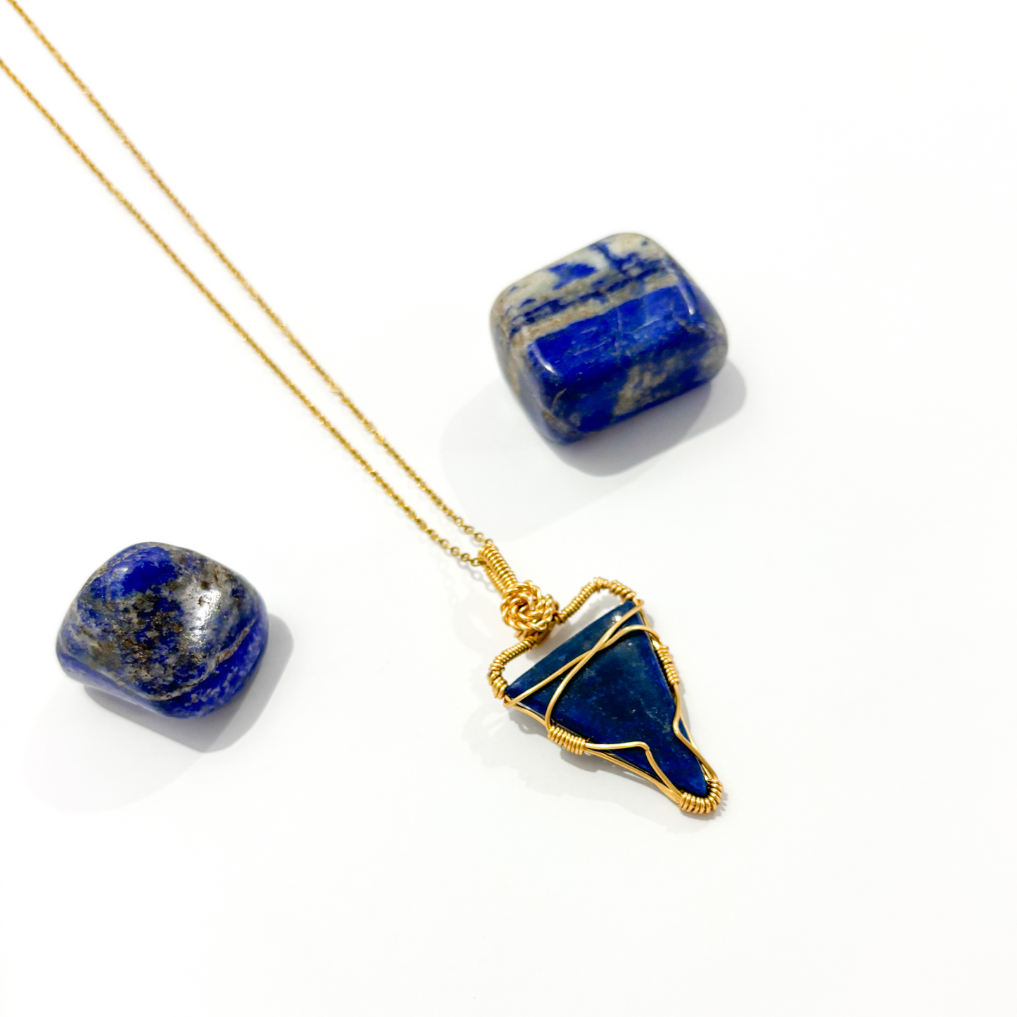 Lapis Lazuli Wire Wrapped Pendant