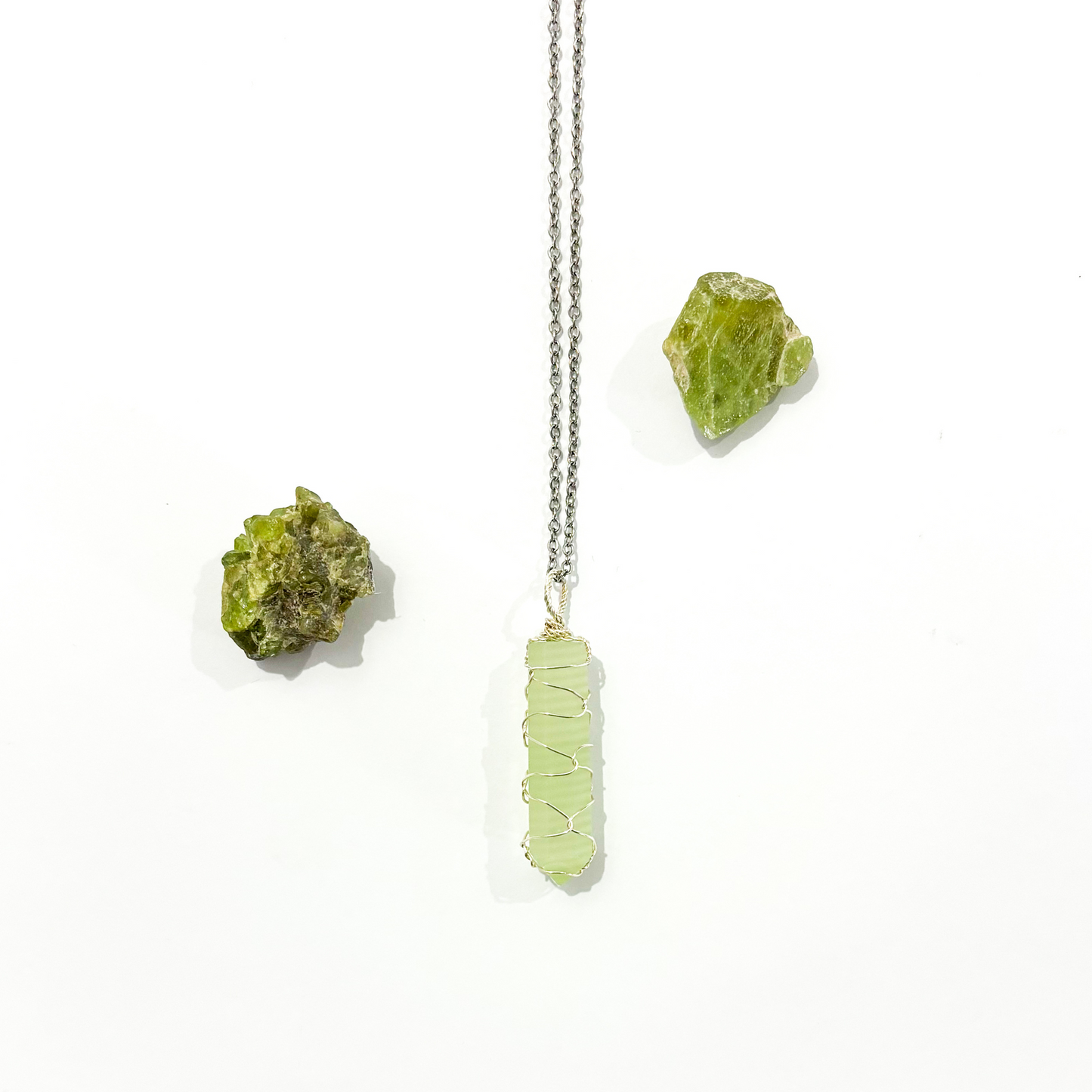 Pistachio Calcite Point Pendant