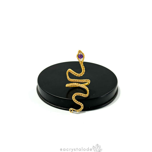 Amethyst Snake Wire Ring