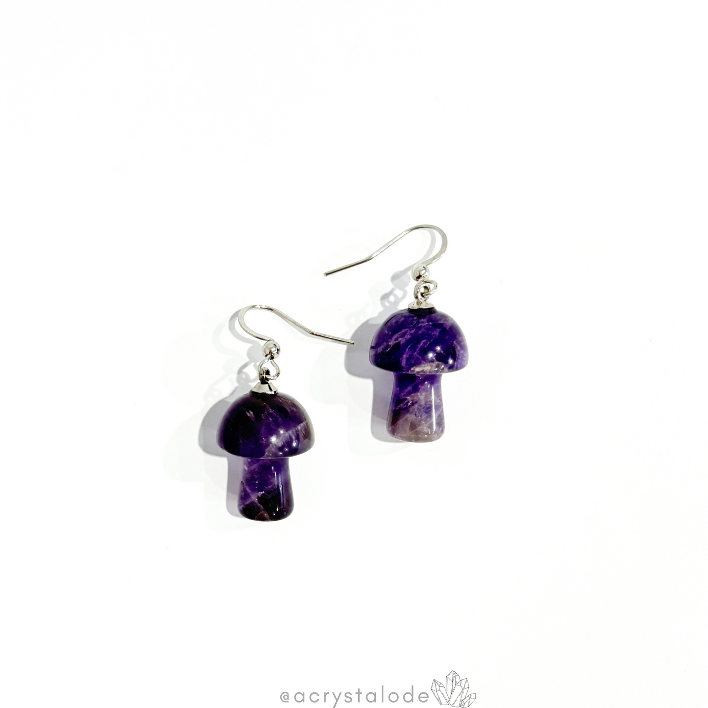 Amethyst Mushroom Earrings