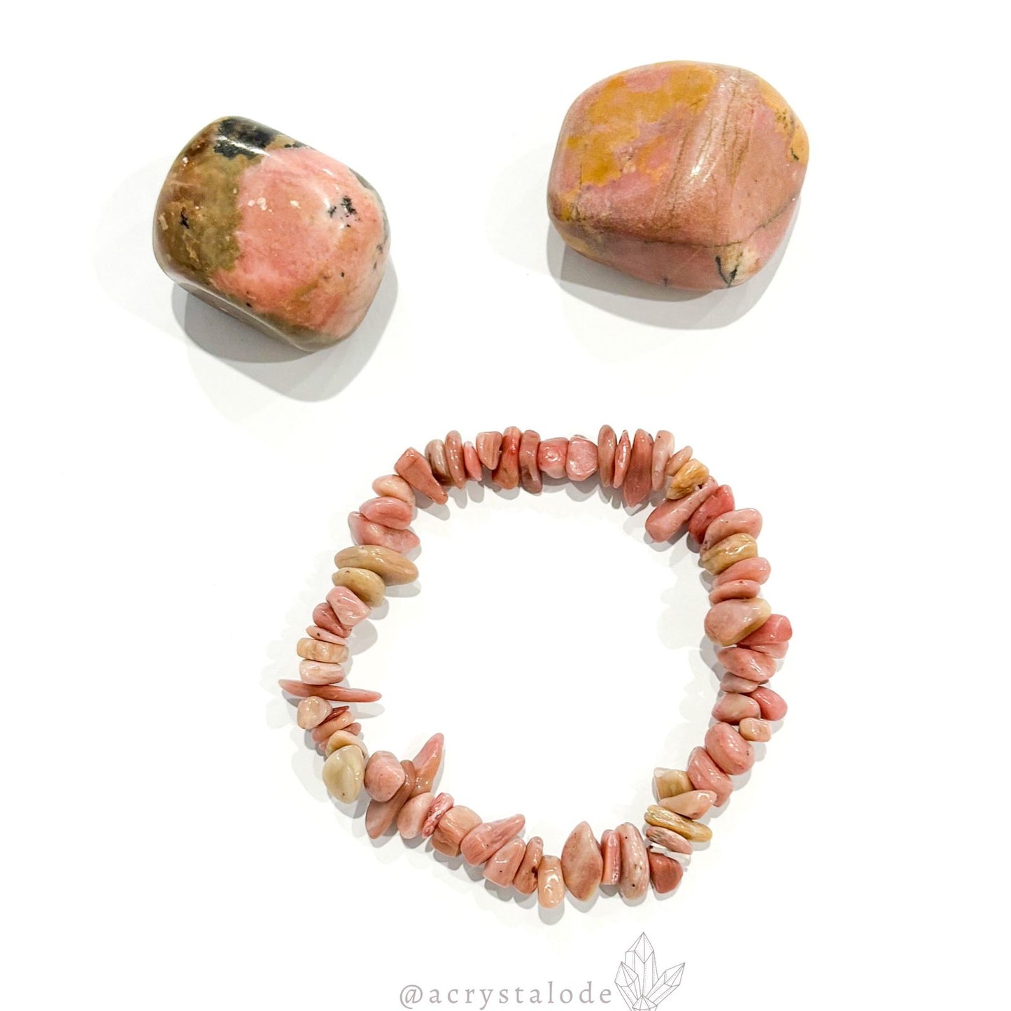 Rhodochrosite Chip Bracelet