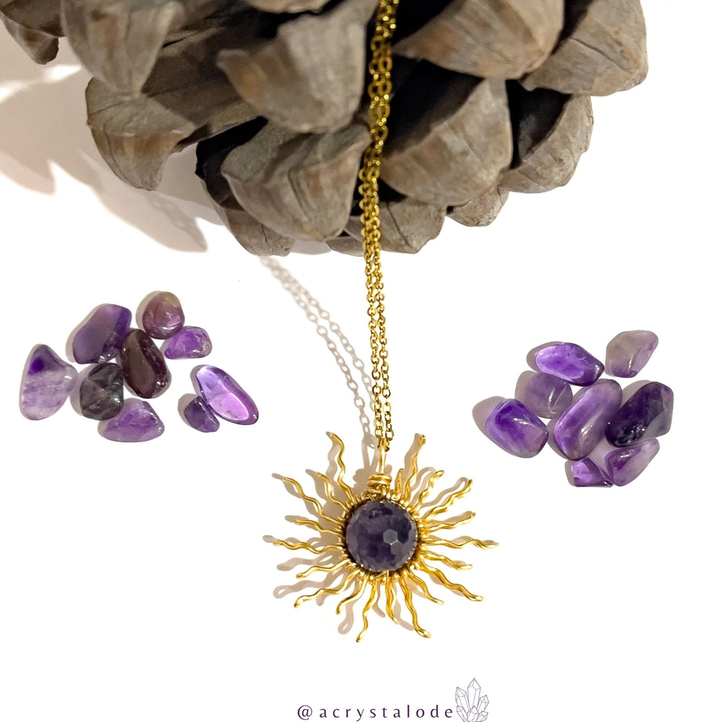 Amethyst Sun Pendant