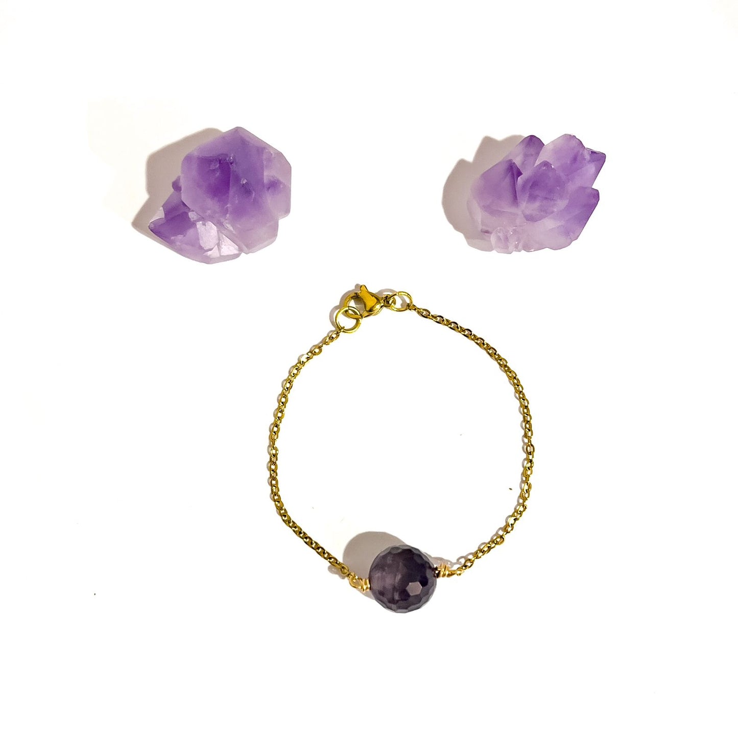 Amethyst Faceted Bead Bracelet