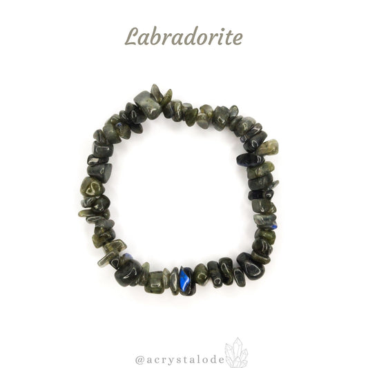 Labradorite Crystal Chip Bracelet