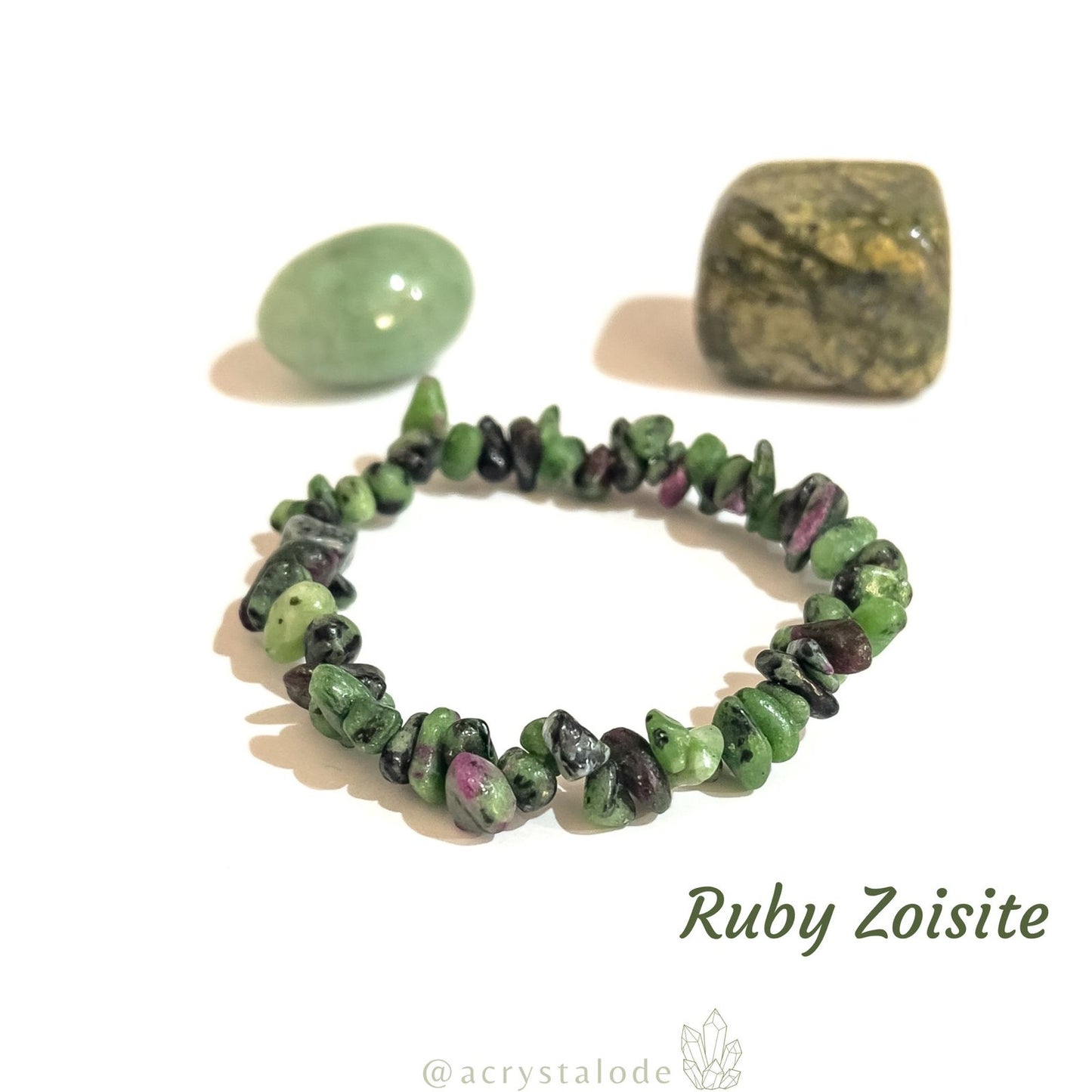 Ruby Zoisite Chip Bracelet