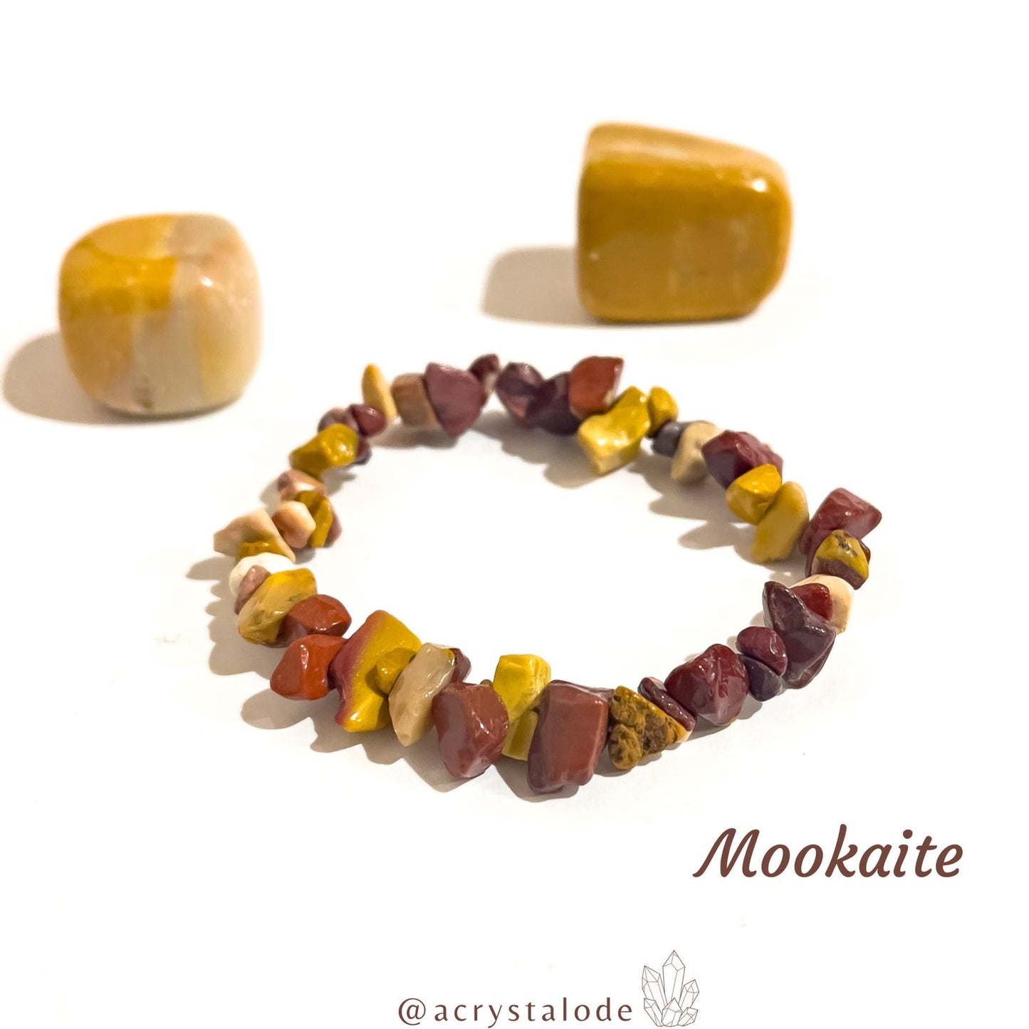 Mookaite Stone Chip Bracelet