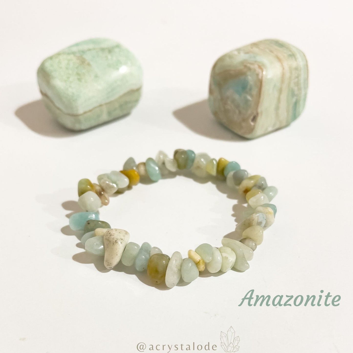 Amazonite Stone Chip Bracelet