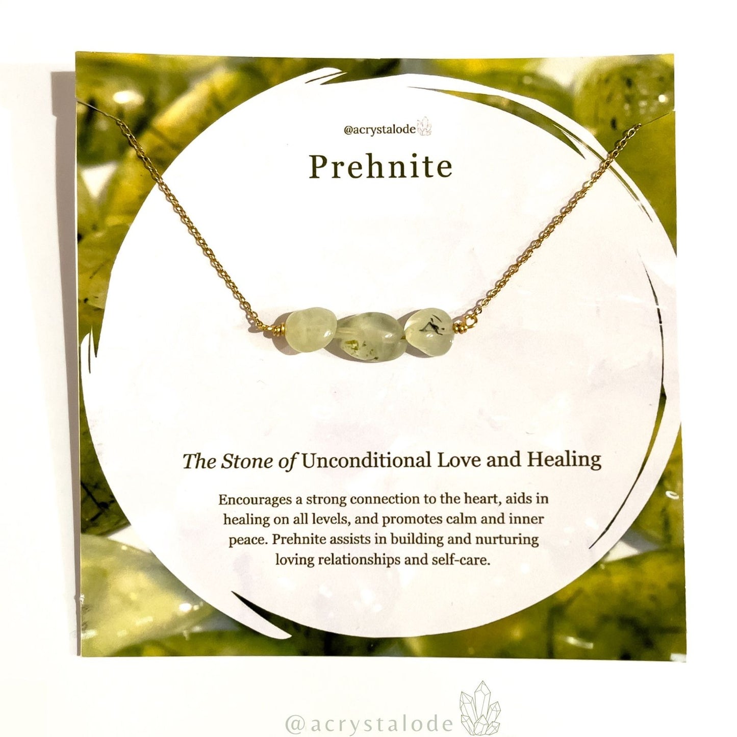 Prehnite Tumbled Stone Necklace