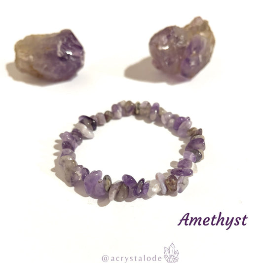 Amethyst Crystal Chip Bracelet