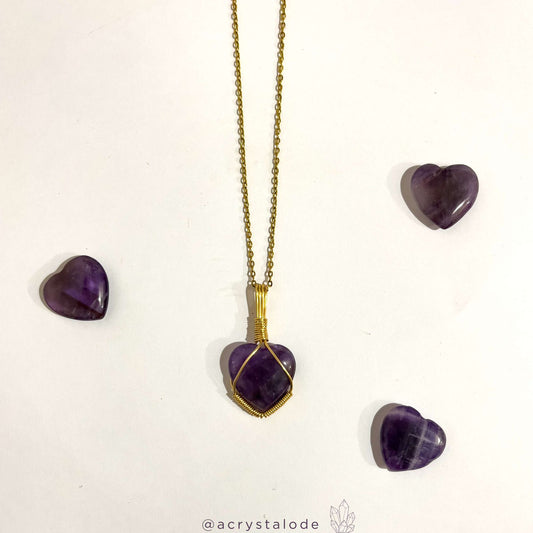 Amethyst Heart Necklace