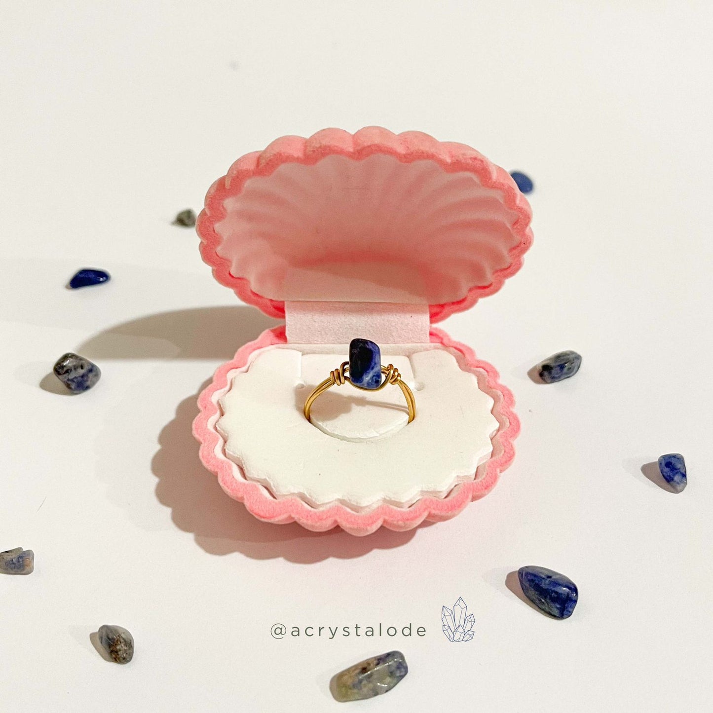 Sodalite Chip Ring