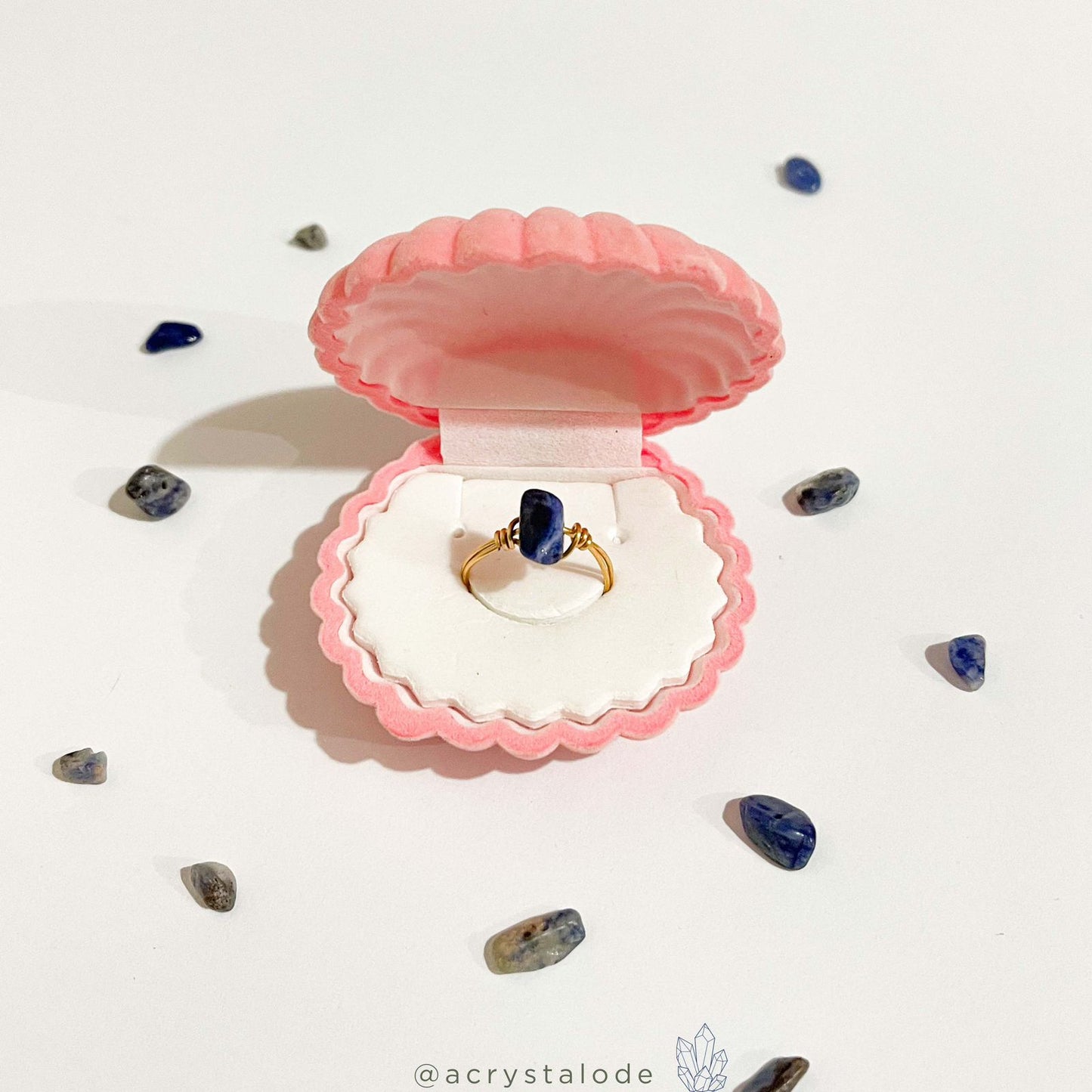 Sodalite Chip Ring