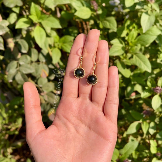 Black Obsidian Earrings