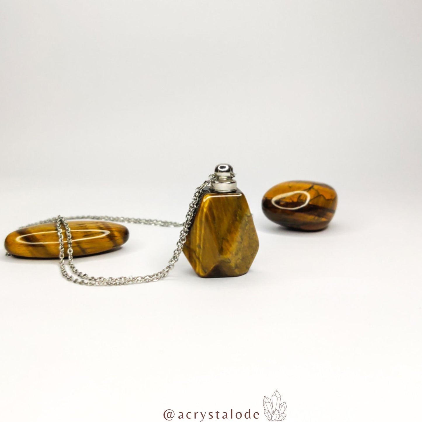 Tiger's Eye Perfume Bottle Pendant