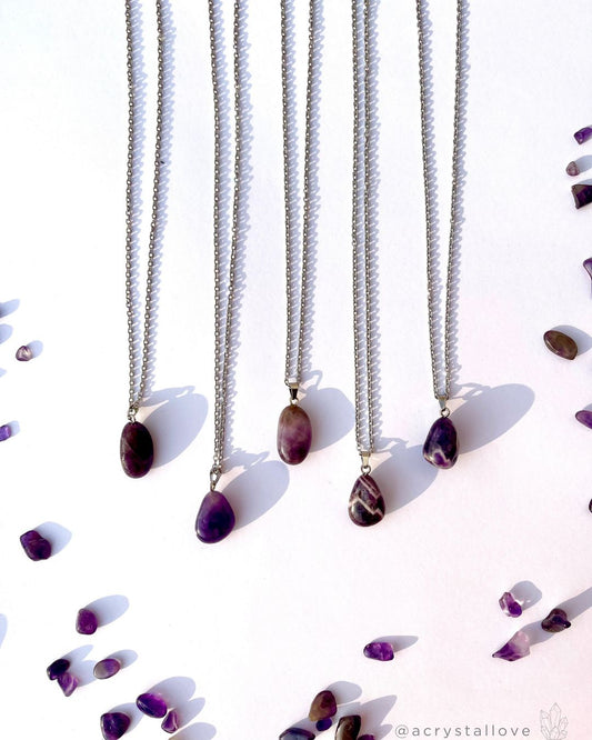 Amethyst Tumble Pendants