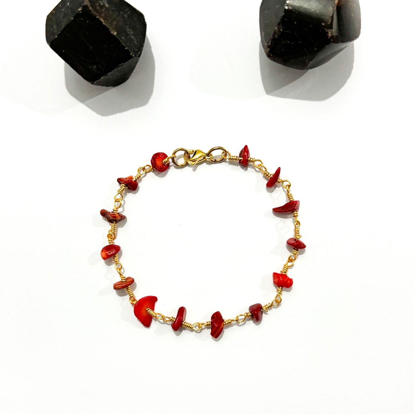 Red Coral Handmade Bracelet