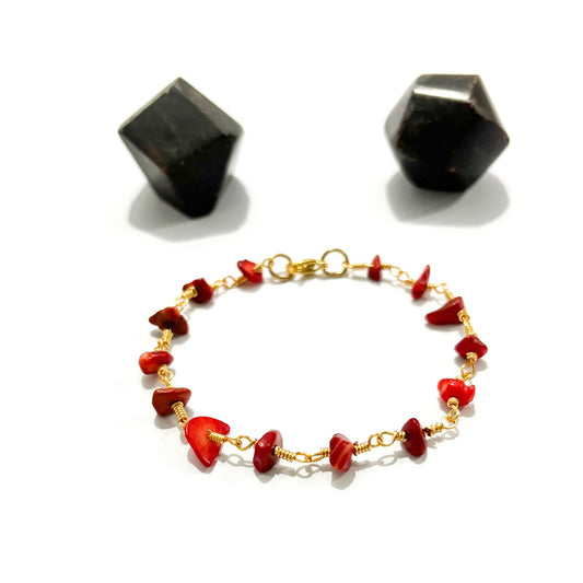 Red Coral Handmade Bracelet