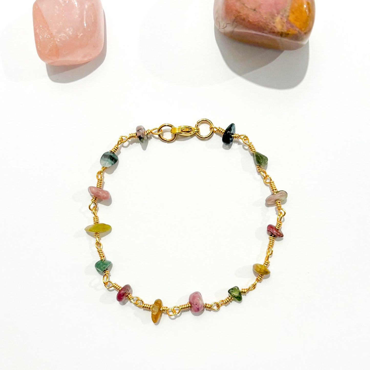 Watermelon Tourmaline Handmade Bracelet