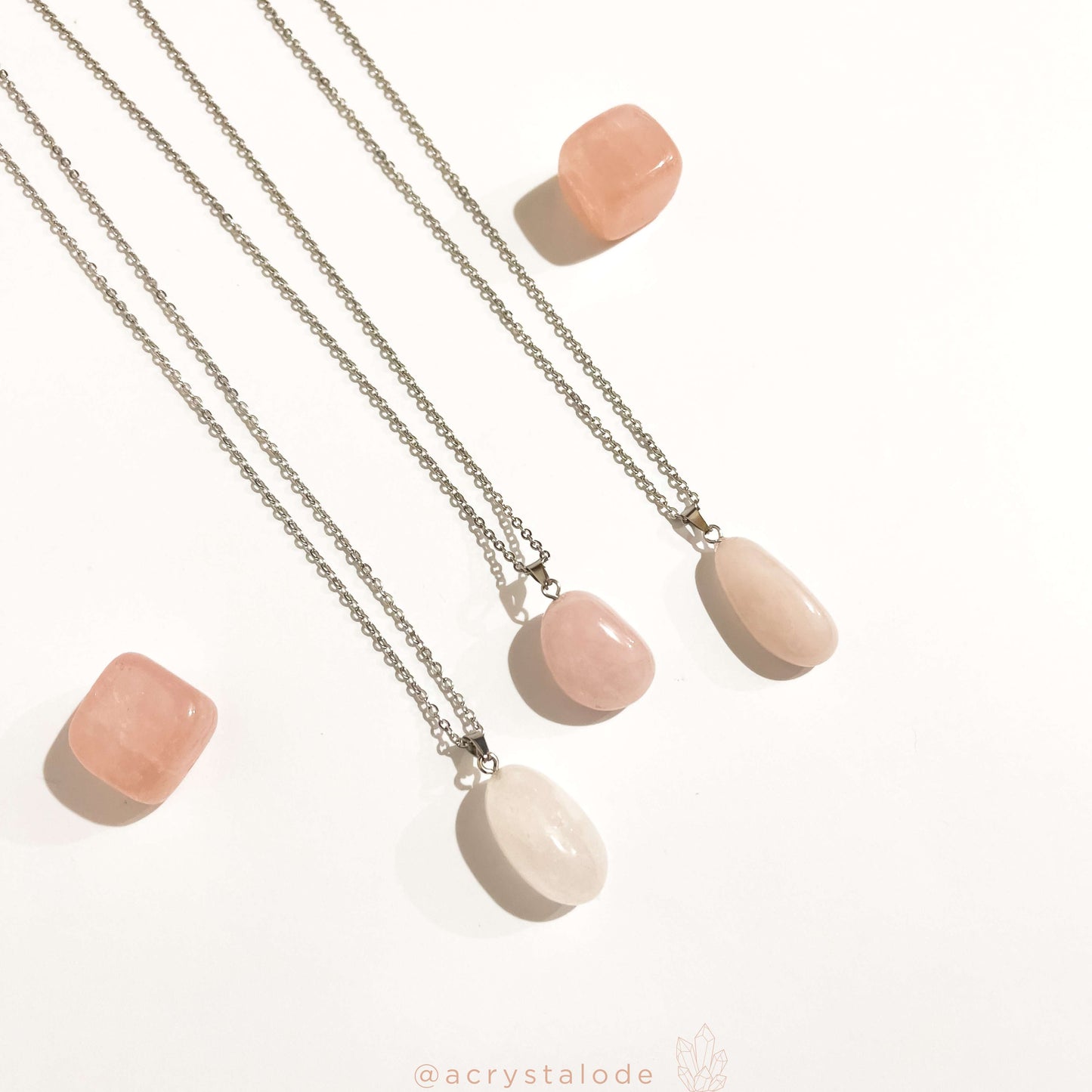 Rose Quartz Tumble Pendants